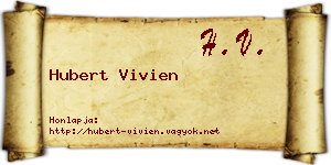 Hubert Vivien névjegykártya